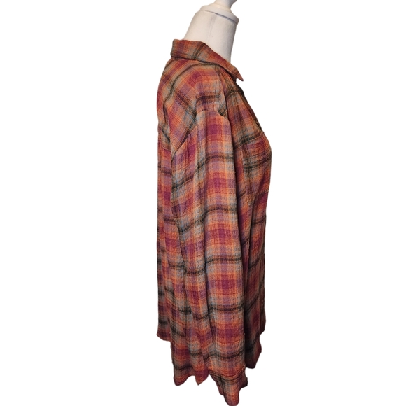 ANTHROPOLOGIE | Pilcro & The Letterpress Plaid Seamed Button Down Tunic - Picture 7 of 14